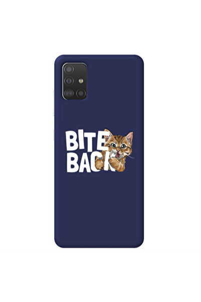 Other Samsung A71 bitte back cat Dark blue Colored Silicone TPU Θήκη