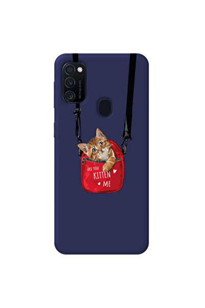Other Samsung M21 Are you kitten Dark blue Colored Silicone TPU Θήκη