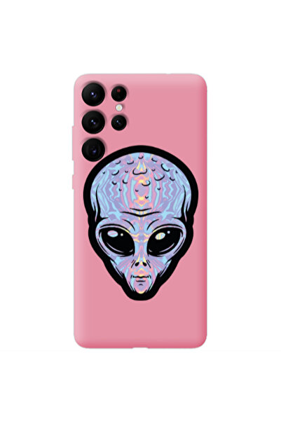 Other Samsung S22 Ultra Alien Pink Colored Silicone TPU Θήκη