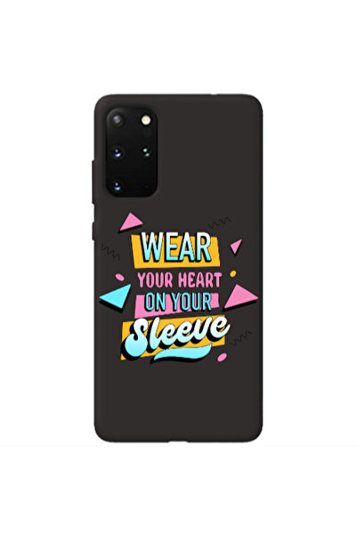 Other Samsung S20 Plus Wear Your Heart Black Colored Silicone TPU Θήκη