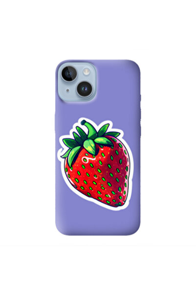 Other Apple iPhone 14 Plus strawberry Purple Colored Silicone TPU Θήκη