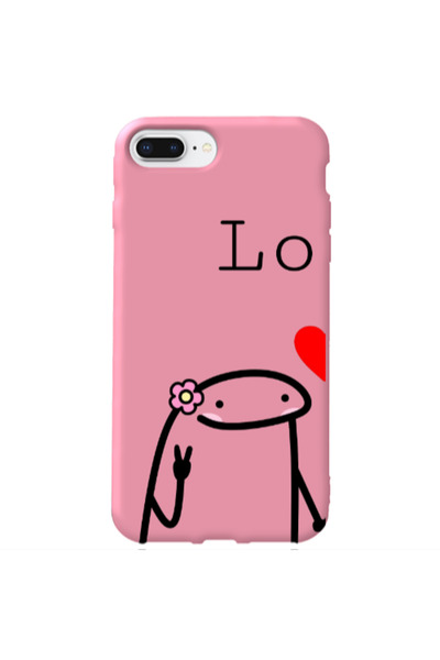 Other Apple iPhone 7 Plus Love 1 Pink Colored Silicone TPU Θήκη