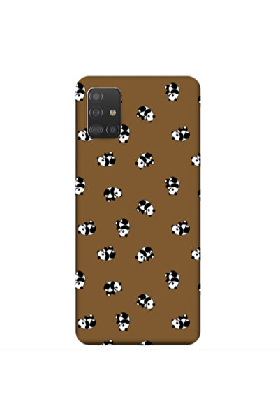 Other Samsung A71 Small Pandas Light Purple Colored Silicone TPU Θήκη