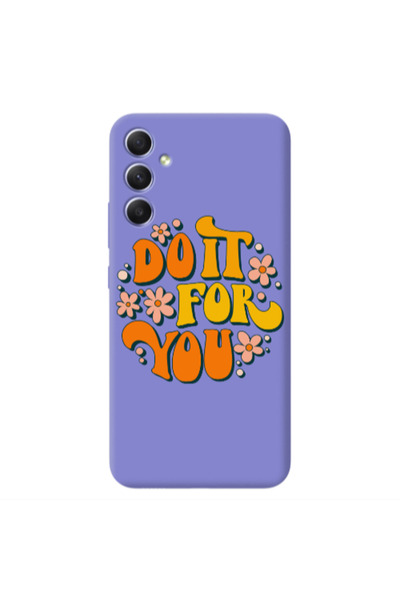 Other Samsung A34 Do it For You Purple Colored Silicone TPU Θήκη