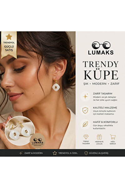 LUMAKS Earrings Gold Color Elegant Women's Earrings Daily and Special Occasio...
