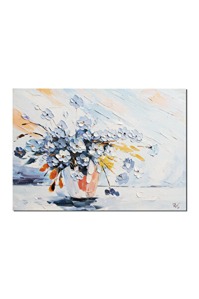 artnova Tablou 3D vaza cu flori pictat manual living, dormitor, Ikebana, 70x5...