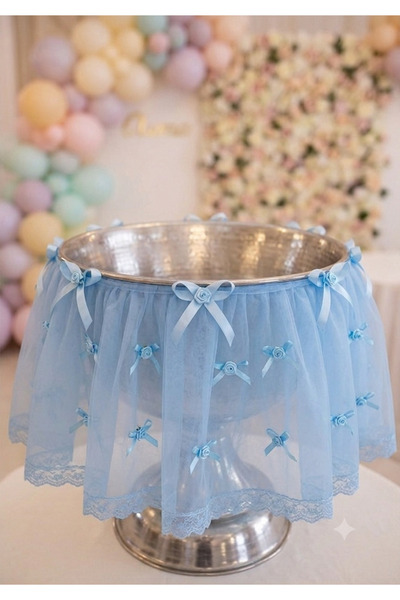 MASSIBEBE Premium Christening Decoration | Elegant Arrangement with Tulle and...