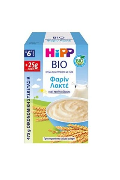 Hipp ΒΙΟ Κρέμα Δημητριακών με Γάλα & Σιμιγδάλι Χωρίς Πρόσθετη Ζάχαρη από 6ης ...