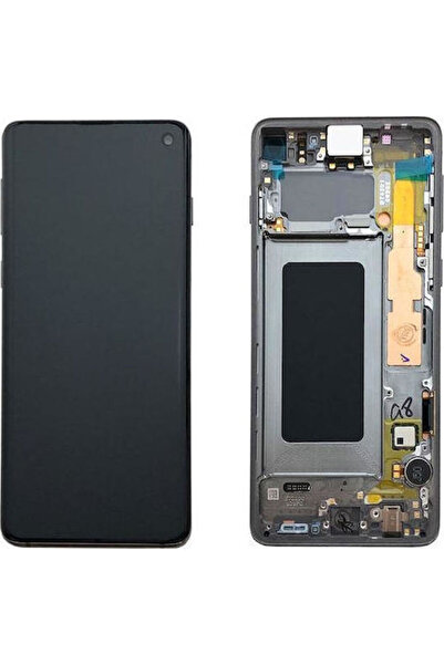 Samsung Οθόνη με μηχανισμό αφής και πλαίσιο για Galaxy S10 (Μαύρο) Κωδικός: G...