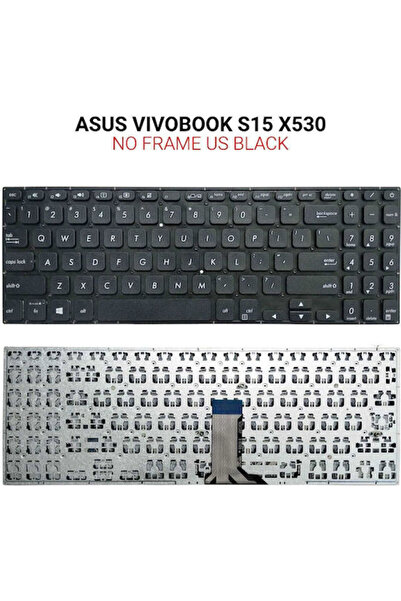 OEM Πληκτρολόγιο φορητού υπολογιστή για ASUS VIVOBOOK S15 X530 χωρίς πλαίσιο ...