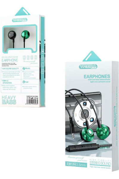 Treqa Ep-781 Ενδοωτικά ακουστικά handsfree με βύσμα 3.5mm
