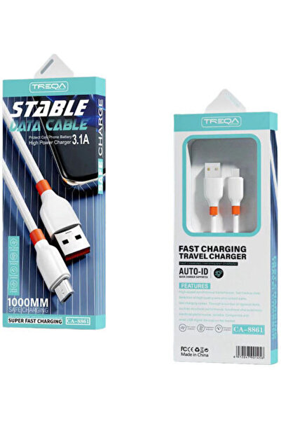 Treqa Καλώδιο USB 2.0 σε micro USB, κανονικό, 1μ (CA-8861)