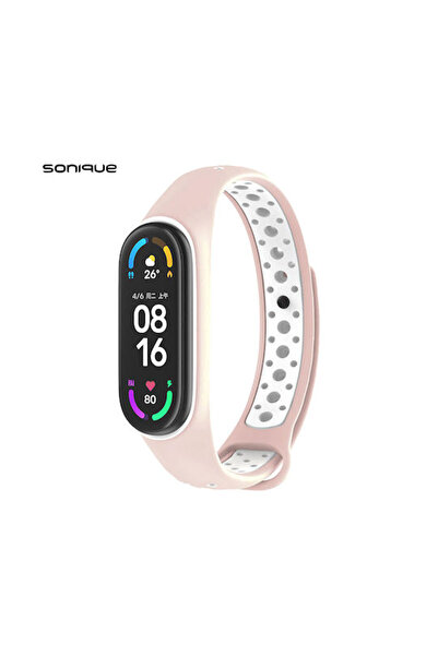 Other Λουράκι Σιλικόνης Sonique Sport με Πείρο Ροζ / Λευκό (για Mi Smart Band...