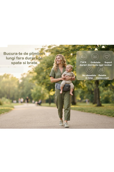 OEM Suport ergonomic pentru copii tip borsetă cu compartiment de depozitare și curea reglabilă