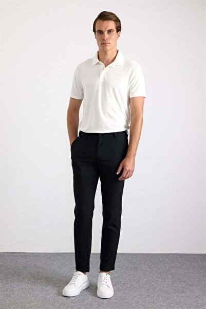 SÜVARİ Siyah Slim Düz Jogger Pantolon