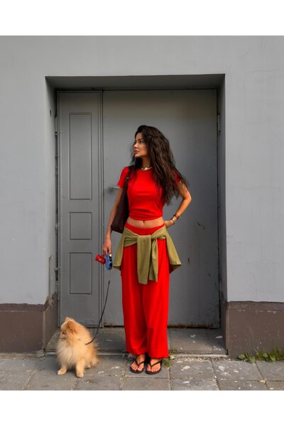 femmes fraiches Dolce T-Shirt - Pants with Elasticated Cuffs