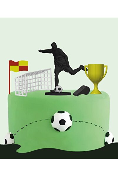 Big Party 3D Design Products for Cake Toppers Football Model 8 Pieces