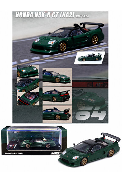 HOT WHEELS Honda NSX-R GT (NA2) Inno64 Matt Green 1:64 Diecast Model Araba