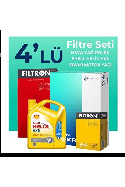 Filtron Fiat Albea 1.2 Benzinli Filtre Bakım Seti Shell Motor Yağlı (2002-200...