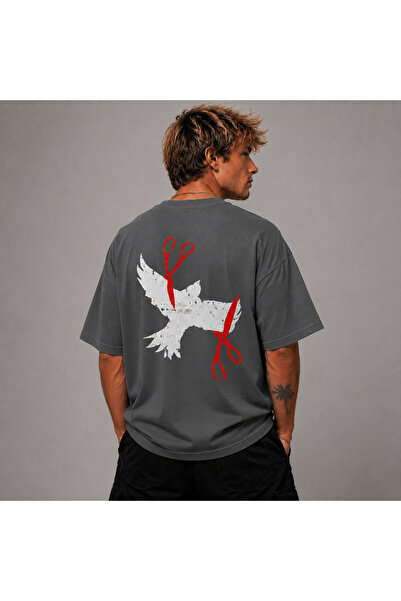 Nulivez Palestine Peace Themed Dove Printed Oversize Unisex T-Shirt – Freedom...