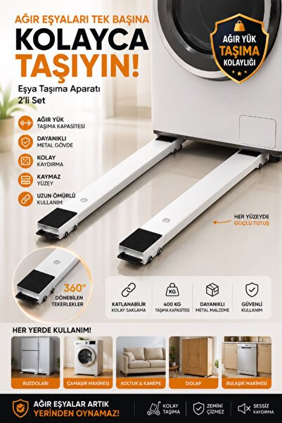 TUMU LIFE Ayarlanabilir Eşya Kaydırma Aparatı 2 Parçaayarlanabilir Eşya Kaydı...