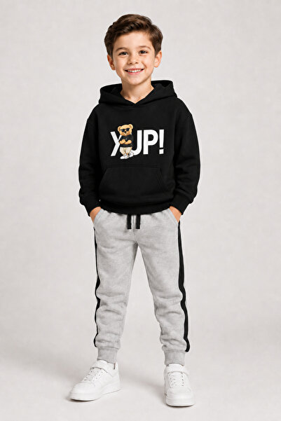 han elegant Yupi Teddy Bear Printed Unisex Children's Tracksuit Set with Kang...
