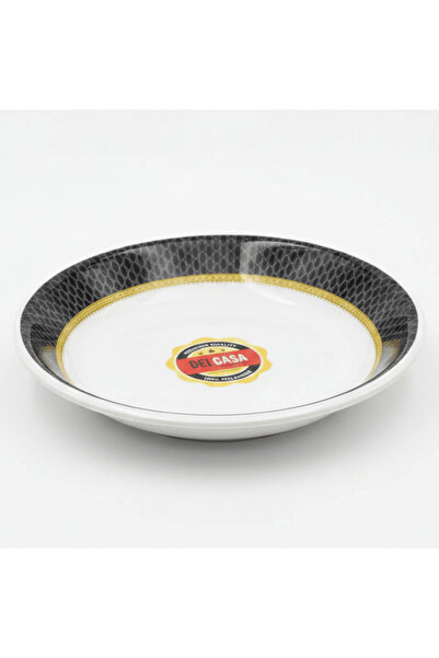 DELCASA Premium Black & White Melamine Side Plate 6 Inch