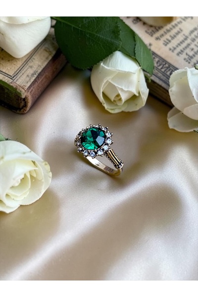 FAYRA ACCESSORIES Crystal Stone Sun Figure Ring