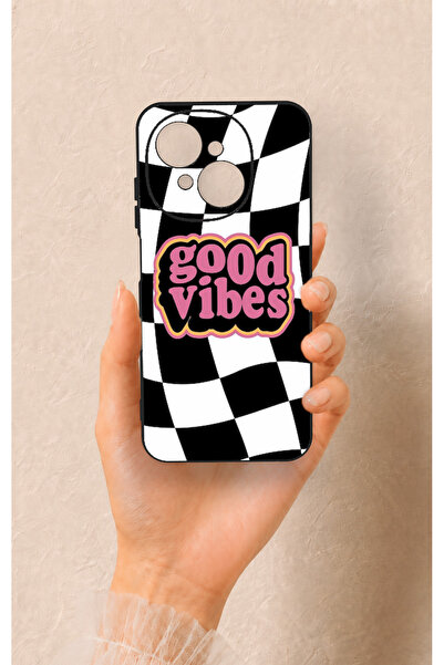Vip Case Tecno Spark Go1 Uyumlu Black Good Vibes Desenli Silikon Kılıf
