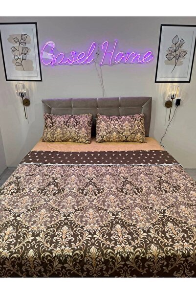 Gasel Home طقم بيكيه مزدوج متعدد الاستخدامات (مع ملاءة مطاطية)