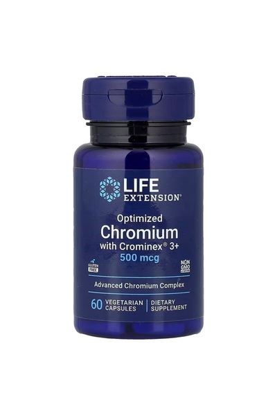 Life Extension Optimized chromium with crominex® 3+ – 500 mcg, 60 capsules