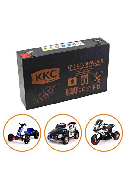 KKC بطارية سيارة أطفال 6v 8a قابلة لأعادة الشحن والأستخدام من ماركة