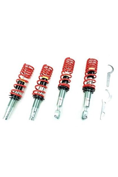 Jom Ρυθμιζόμενη ανάρτηση Honda Civic / CRX (1991 - 2000) - κόκκινο - 4 τεμάχια.