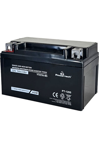 POWERTECH Μπαταρία UPS με χωρητικότητα 7Ah και τάση 12V PT-1205 1 τεμάχιο
