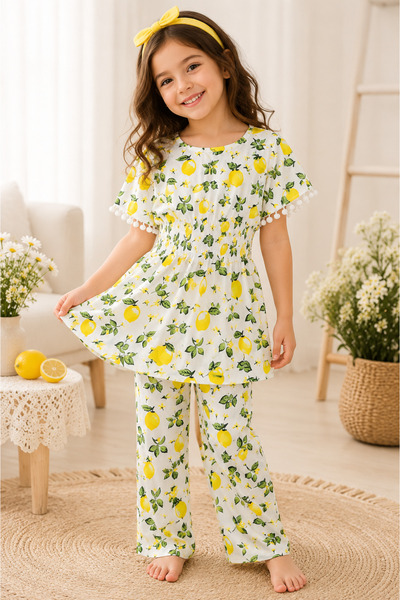 Genel Markalar Kız Çocuk Butter Likralı Pijama Takımı – Yumuşacık, Serin Tuta...
