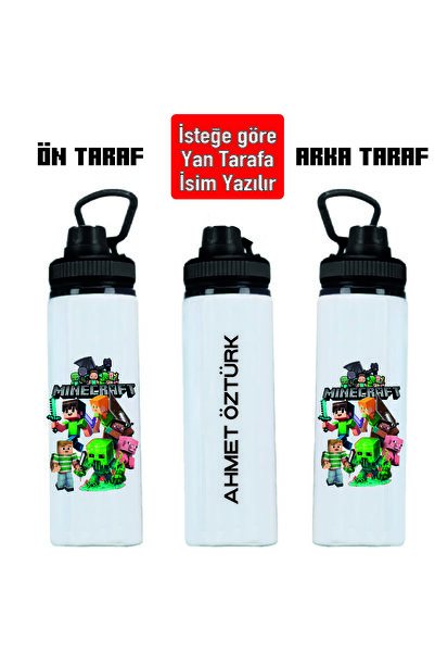 DKDZ SHOP İsime Özel Metal Baskılı Suluk - 800ml.
