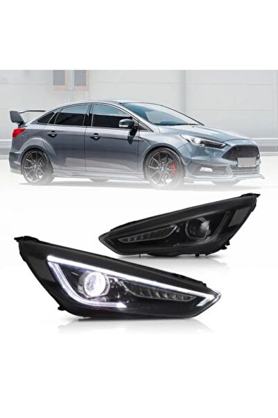 OEM Μπροστινά φώτα LED για Ford Focus (2015-2018) μαύρα, χωρίς λαμπτήρες (D2S...