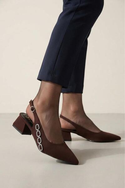 Papuçcity Sprs 3668 Women's Open-Back Heeled Shoes