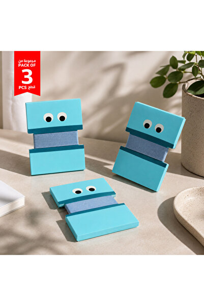Midi Set of 3 Cable Organizers with Blue Cartoon Design