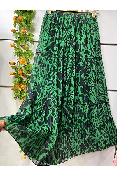 edu collection Patterned chiffon skirt lined