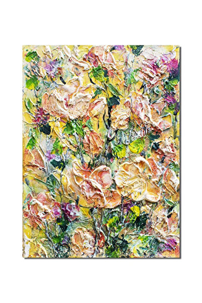 artnova Картина Цветове на магнолия, ръчно рисувана импасто, 40x30см акрил въ...