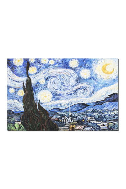 artnova Известната картина на ГАЙЪНТ, ръчно рисувана,  "Звездна нощ ", 150x10...