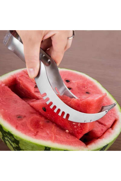 yusa stores Kavun Karpuz Dilimleyici Bıçak Paslanmaz Çelik Meyve Kesme ve Ser...