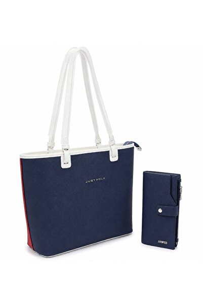 Just Polo Water Resistant Women's Large Bag and Wallet Set
