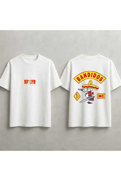 MAGORS Oversize Bandidos and Mongrel Mob Biker Club Back Printed Premium Unis...