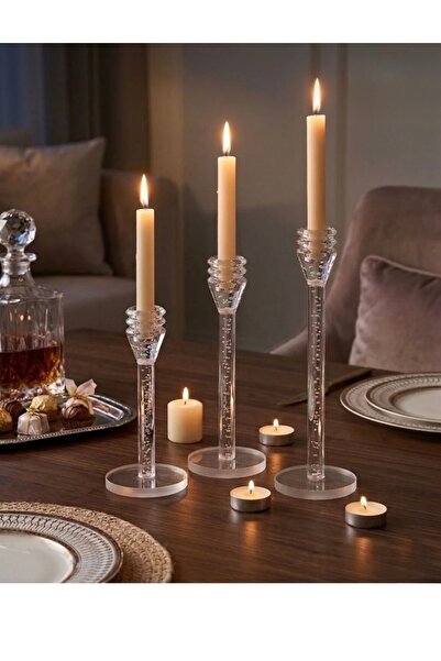 Binshihon Home Lusent Modern Three-Piece Glass Chandelier Set with Interior B...