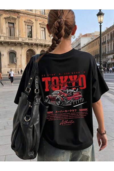 SVART WEAR Καλοκαιρινό μπλουζάκι με στάμπα Tokyo, Oversize Crew Neck