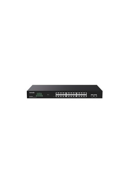 Universal Tenda teg2226f 24 port 10-100-1000 + 2 port sfp switch cloud manage...