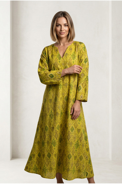 OEM Rochie lunga evazata din bumbac