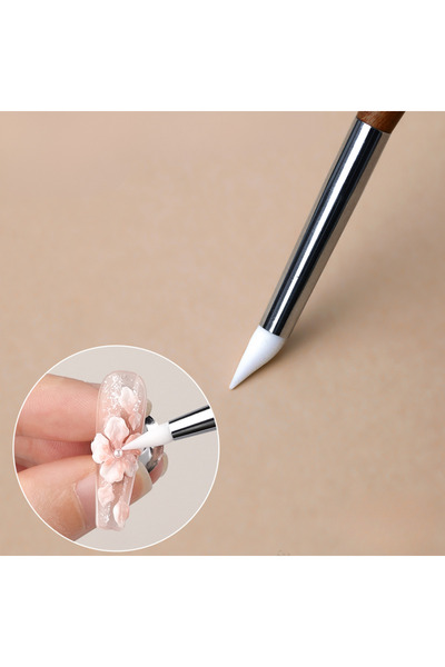Grovie 3'lü Silikon Uçlu Nail Art Şekillendirme ve Modelleme Kalem Seti – Jel...